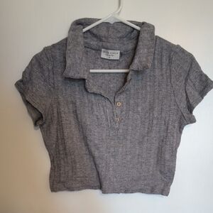 Dress Forum Heathered Gray Knit Top